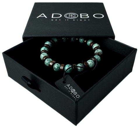 Zielona bransoletka kulkowa z naturalnego kamienia amazonit