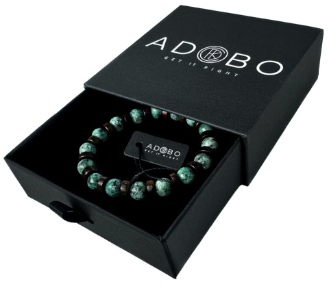 Zielona bransoletka kulkowa z naturalnego kamienia amazonit