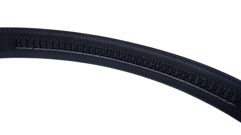 Męski, czarny pasek z automatyczną, grafitową klamrą