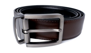 Męski pasek SMART BELT brązowo-czarny, dwustronny
