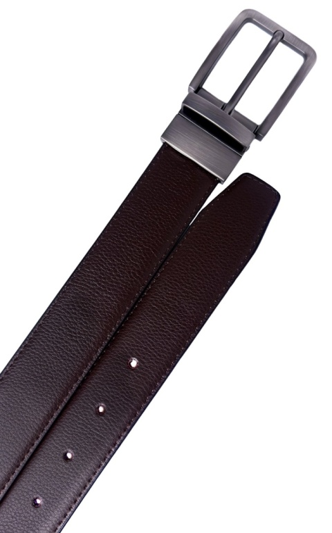 Męski pasek SMART BELT brązowo-czarny, dwustronny