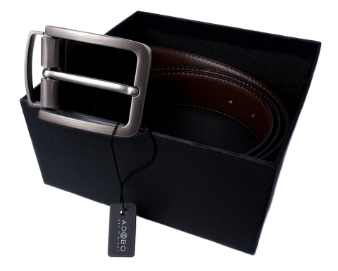 Męski pasek SMART BELT brązowo-czarny, dwustronny