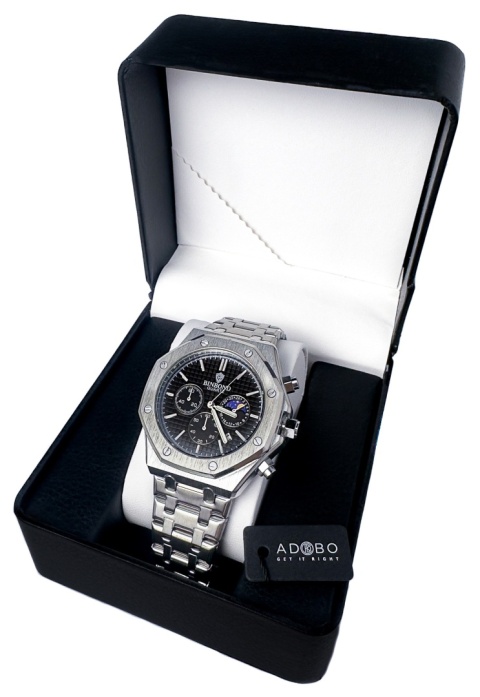 Zegarek męski z bransoletą ze stali nierdzewnej i chronografem