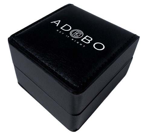 Zegarek męski z paskiem z brązowej skóry ekologicznej i chronografem