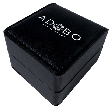 Zegarek męski z paskiem z brązowej skóry ekologicznej i chronografem